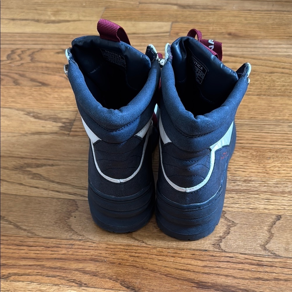Nautica Black and Burgubdy Boots - Picture 2 of 5